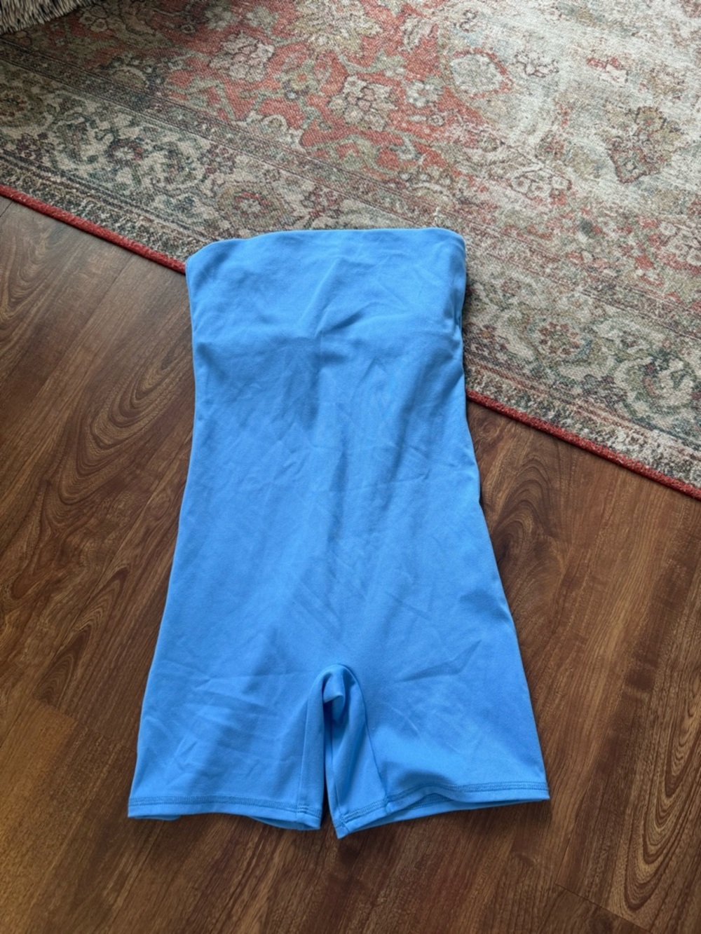 Gilly Hicks Bright Blue Strapless Biker Romper